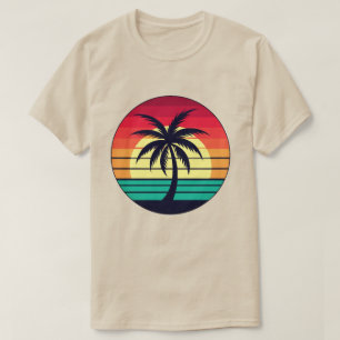 Customisable retro bold tropical image T-Shirt