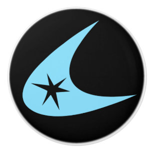 Customisable Retro Boomerang Ceramic Knob