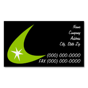 Customisable Retro Boomerang Magnetic Business Card