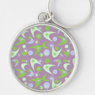 Customisable Retro Boomerangs Key Ring