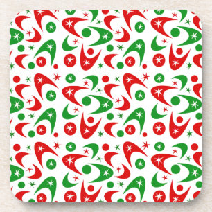 Customisable Retro Boomerangs & Starbursts Coaster