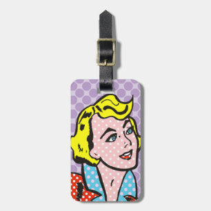 Customisable Retro Comic Book Luggage Tag
