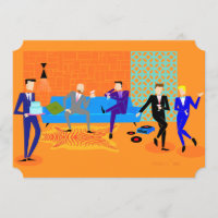Customisable Retro Gay Party Invitations