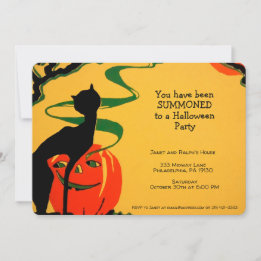 Customisable Retro Halloween Invitation