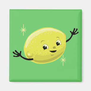 Customisable Retro Lemon Guy Magnet