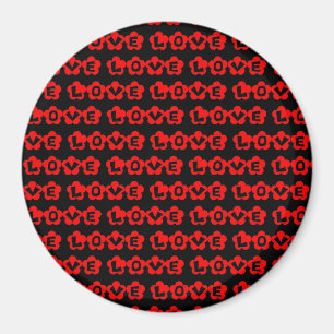 Customisable Retro LOVE Magnet