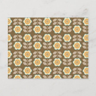 Customisable Retro Mod Flowers Postcard