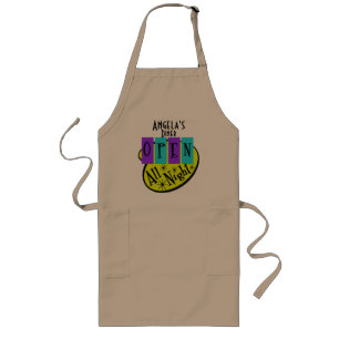 Customisable Retro Open All Night Diner Apron