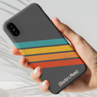 Customisable Retro Phone Case Minimalistic Design