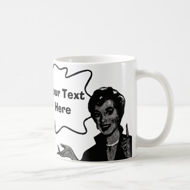 Customisable Retro Pop-Art Quote Mug (Right)