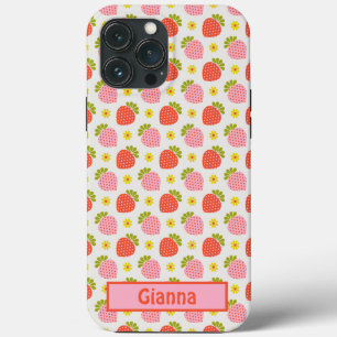 Customisable Retro Strawberry and Daisy  iPhone 13 Pro Max Case