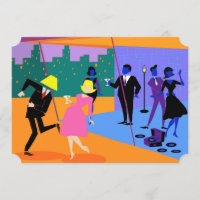 Customisable Retro Urban Rooftop Party Invitation