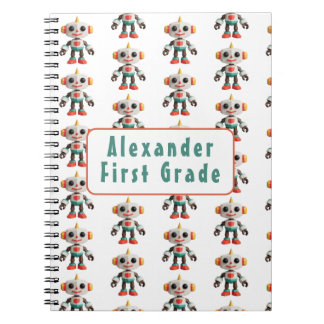 Customisable Robot Kids Notebook