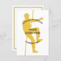 Customisable Rock Climbing Party Invitation