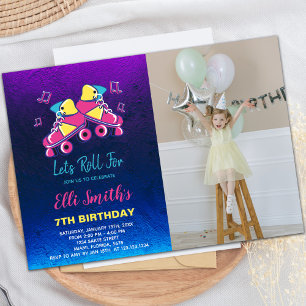 Customisable Roller Skating Party Invitations