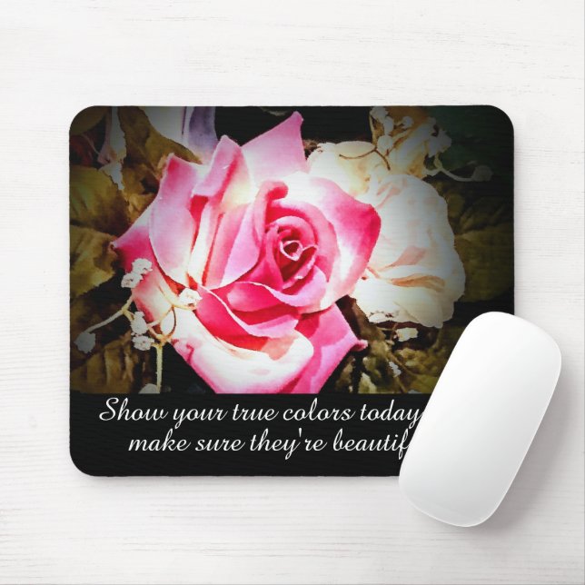Customisable Rose  Mouse Mat (With Mouse)