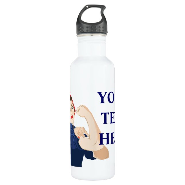 Customisable Rosie Riveter 710 Ml Water Bottle (Front)