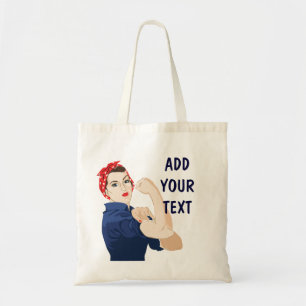 Customisable Rosie Riveter Tote Bag