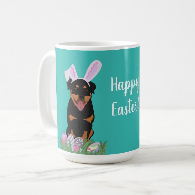Customisable Rottweiler Easter  Coffee Mug (Front Left)