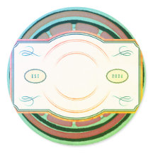 Customisable round glowing label sticker