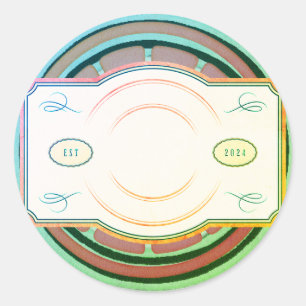 Customisable round glowing label sticker