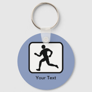 Customisable Runner Logo Key Ring