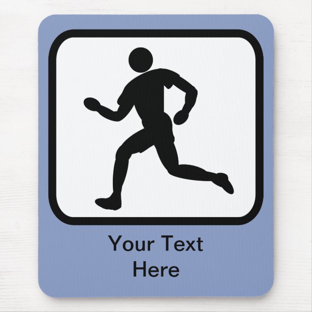 Customisable Runner Logo Mouse Mat (Front)