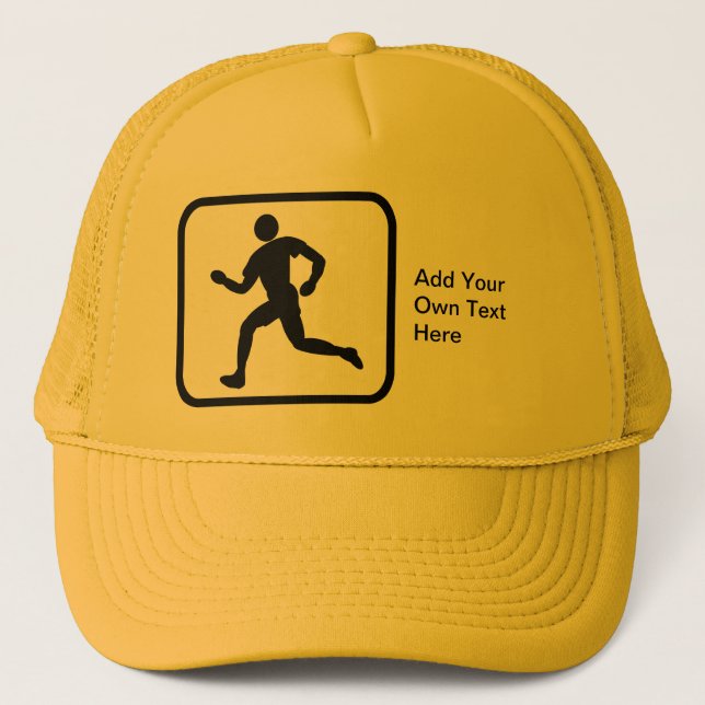 Customisable Runner Logo Trucker Hat (Front)