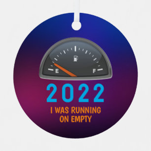 Customisable running on empty fuel gas 2022 funny metal tree decoration