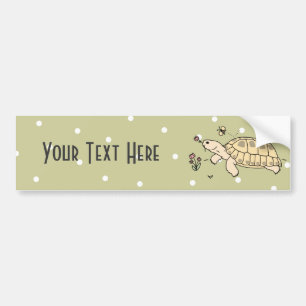 Customisable Russian Tortoise Bumper Sticker