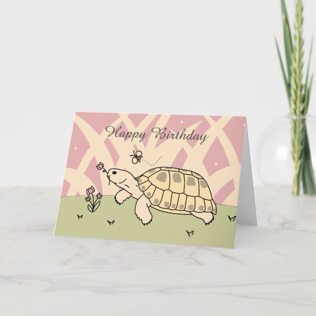 Customisable Russian Tortoise Card (Front)