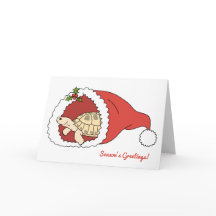 Customisable Russian Tortoise Christmas Card