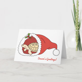 Customisable Russian Tortoise Christmas Card