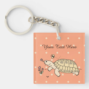 Customisable Russian Tortoise Keychain (2 sided)