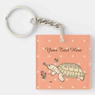 Customisable Russian Tortoise Keychain (2 sided)