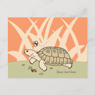 Customisable Russian Tortoise Postcard