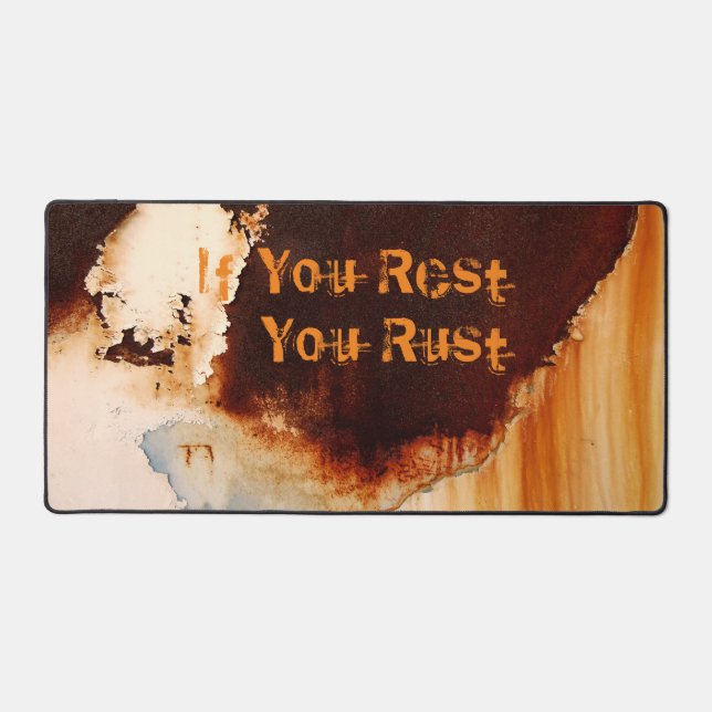 Customisable Rust Art Cool Fun Unique  Desk Mat (Front)