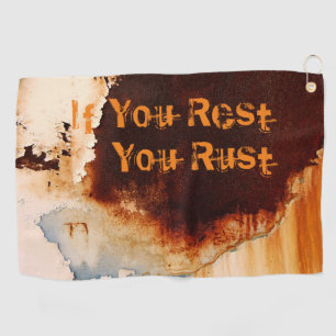 Customisable Rust Art Cool Fun Unique Golf Towel