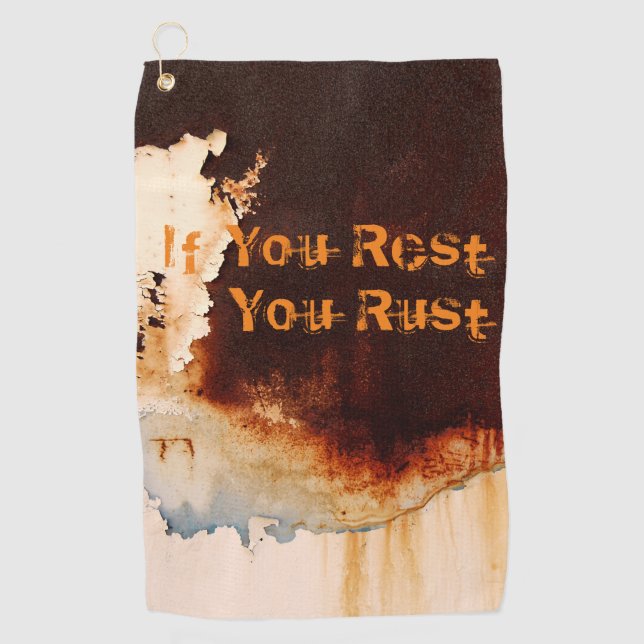 Customisable Rust Art Cool Fun Unique  Golf Towel (Front)