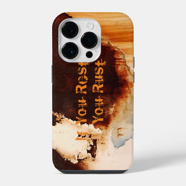 Customisable Rust Art Cool Fun Unique  iPhone Case (Back)