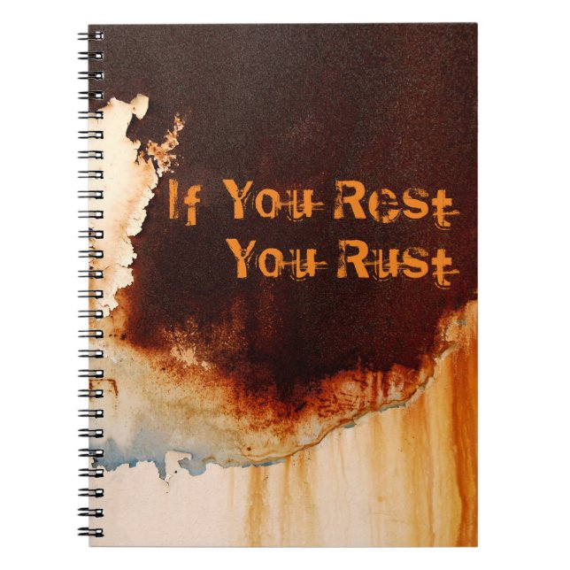 Customisable Rust Art Cool Fun Unique  Notebook (Front)