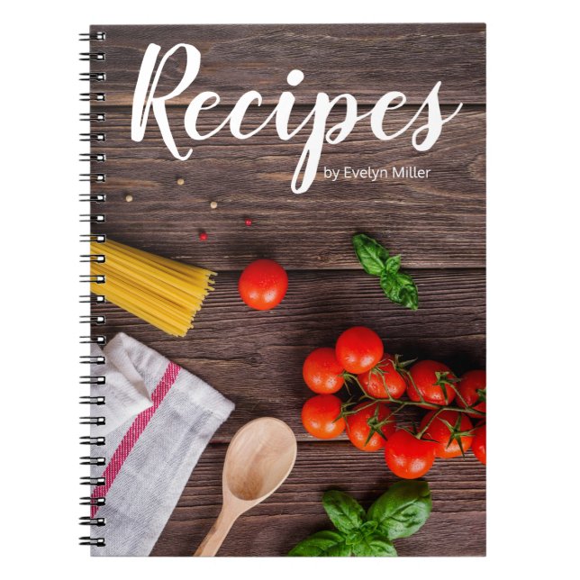 Customisable rustic recipe notebook (Front)