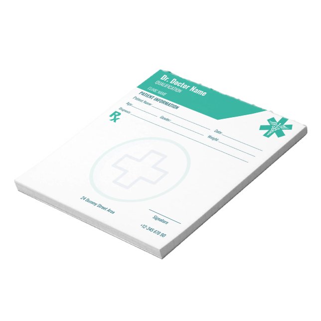 Customisable RX Pad for Doctors - Prescription Pad (Rotated)
