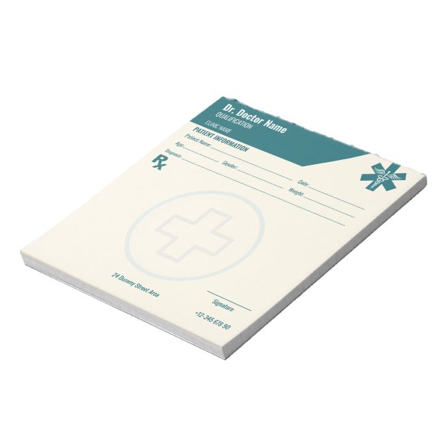 Customisable RX Pad for Doctors - Prescription Pad (Rotated)