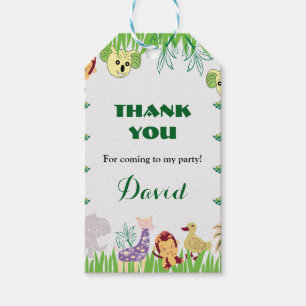 Customisable Safari Birthday party Gift Tags