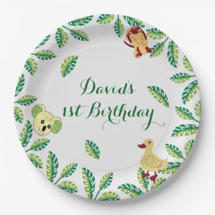 Customisable Safari Birthday party Paper Plate