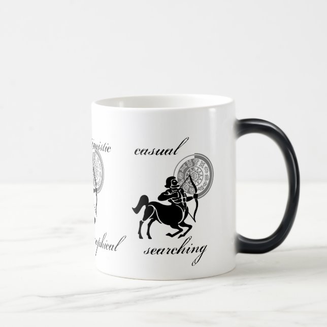 Customisable Sagittarius traits Greek-style zodiac Magic Mug (Right)
