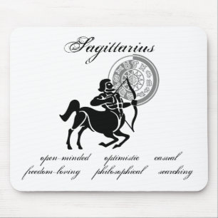 Customisable Sagittarius traits Greek-style zodiac Mouse Mat