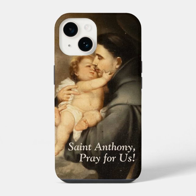 Customisable Saint Anthony iPhone Case (Back)