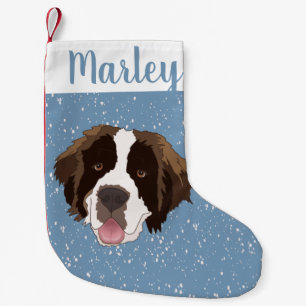 Customisable Saint Bernard Small Christmas Stocking